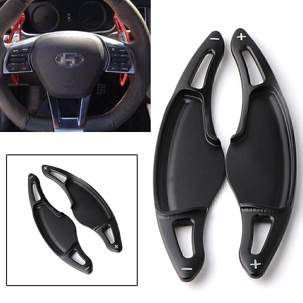 Black Steering Wheel Shift paddle Gear Shifter Extension Fit for Hyundai Sonata 9