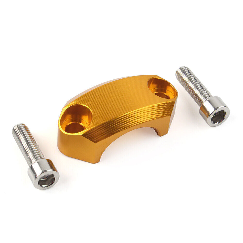 22mm Master Cylinder Perch Clamp Cover Gold for Motocross MX Enduro Motorbike Q