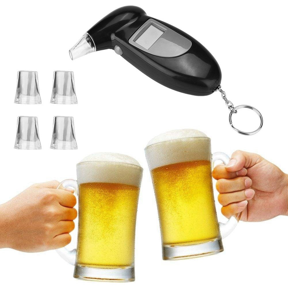 Alcohol Analyzer LCD Screen Professional Alcohol Breath Tester Analyzer Lie Q