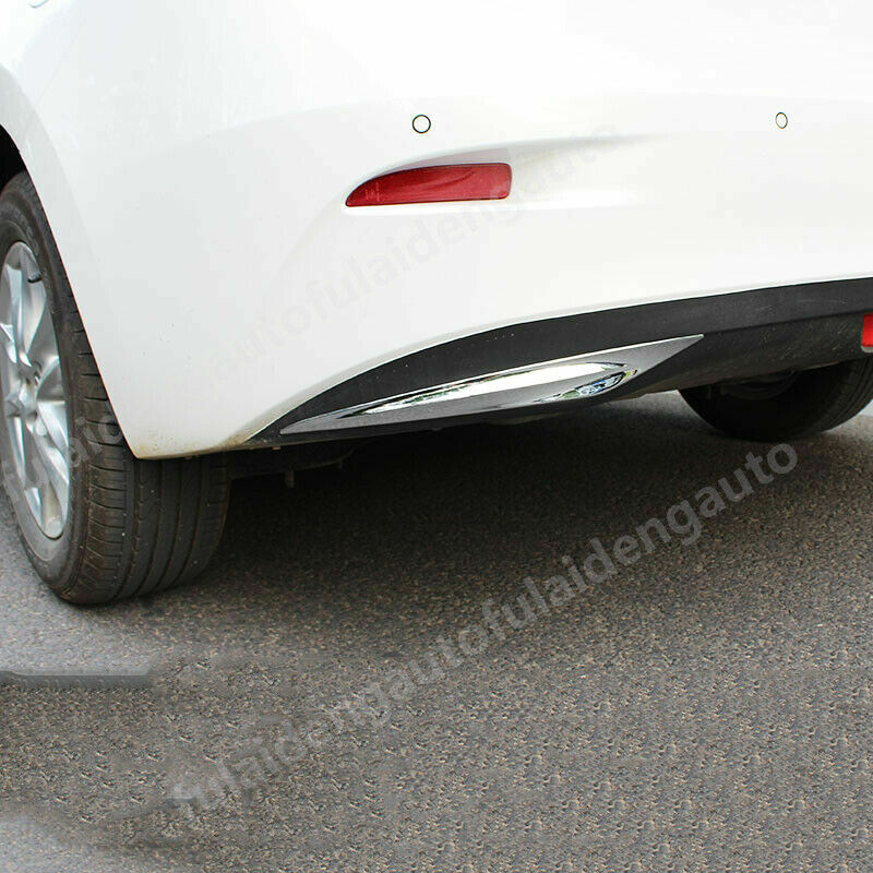 for Mazda 3 Axela 14-2018 ABS Chrome Rear Bumper Corner Molding Sill Cover Trim