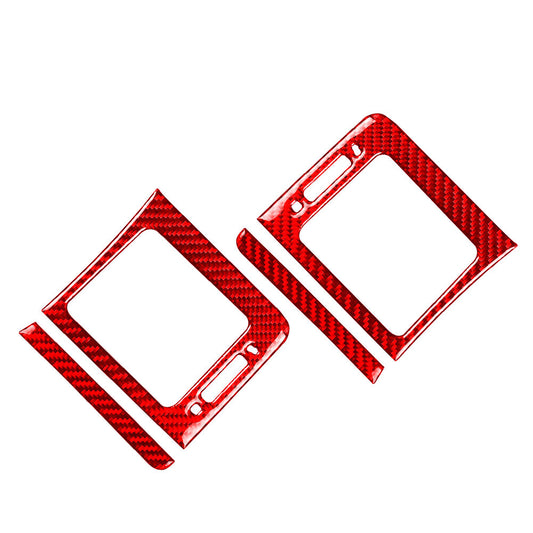 Red Dashboard Side Air Vent Outlet Cover Trim for Subaru WRX STi 2015-2021