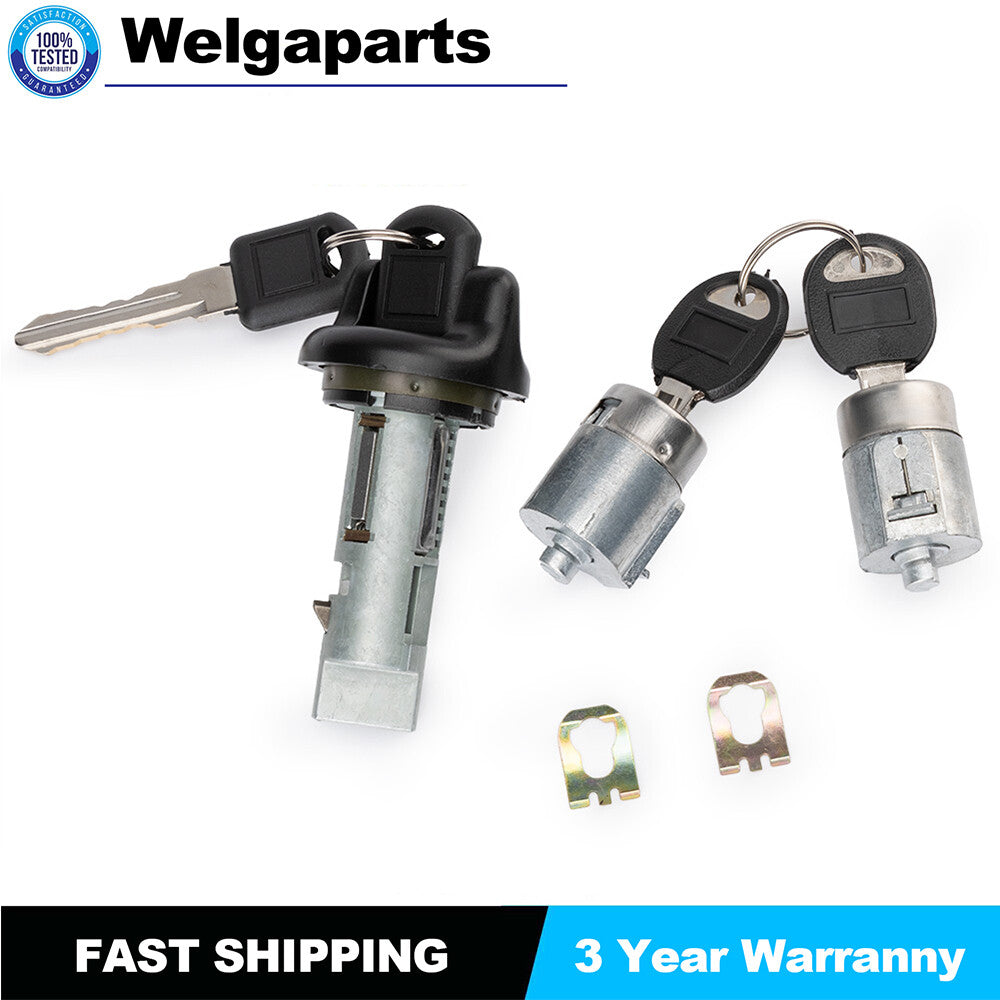 IGNITION SWITCH DOOR LOCK CYLINDER for GMC for Chevy KEYED ALIKE 2 KEYS 702671