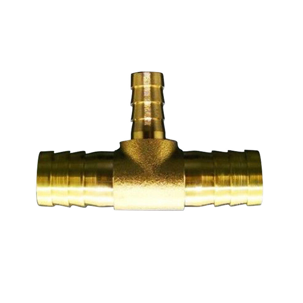 Barbed Hose Fitting Fuel Connector Tee 3-Way Brass 16mm-10mm-16mm 5/8 3/8 5/8 Q