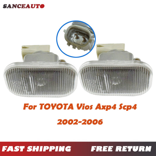 2-piece set of wing indicator turn signals, clear and compatible with Vios AXP4 SCP4 02006 81730-0D020- n