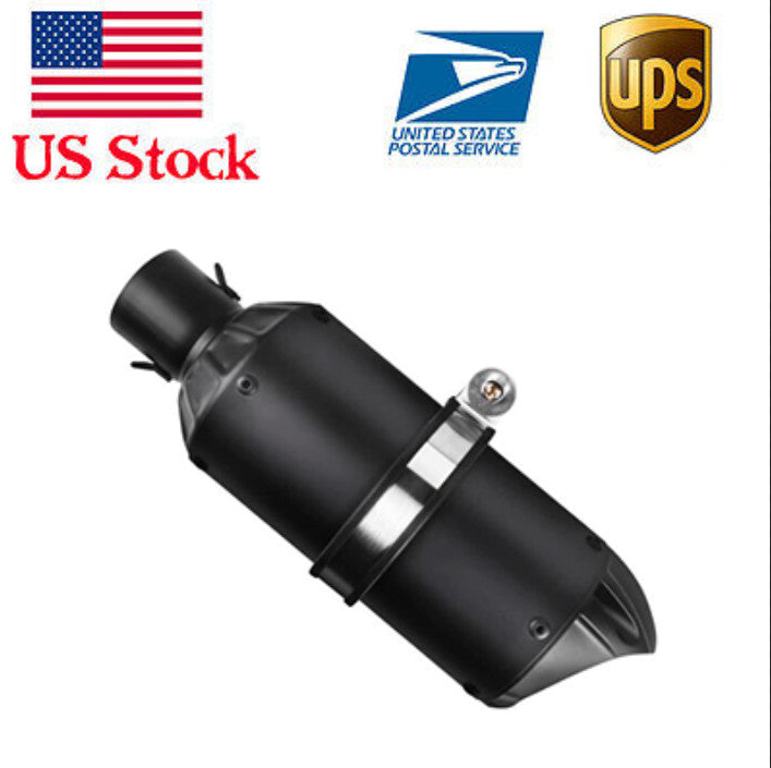 Universal 1.5-2 Motorcycle Short Exhaust Muffler fits most motorcycles,Black