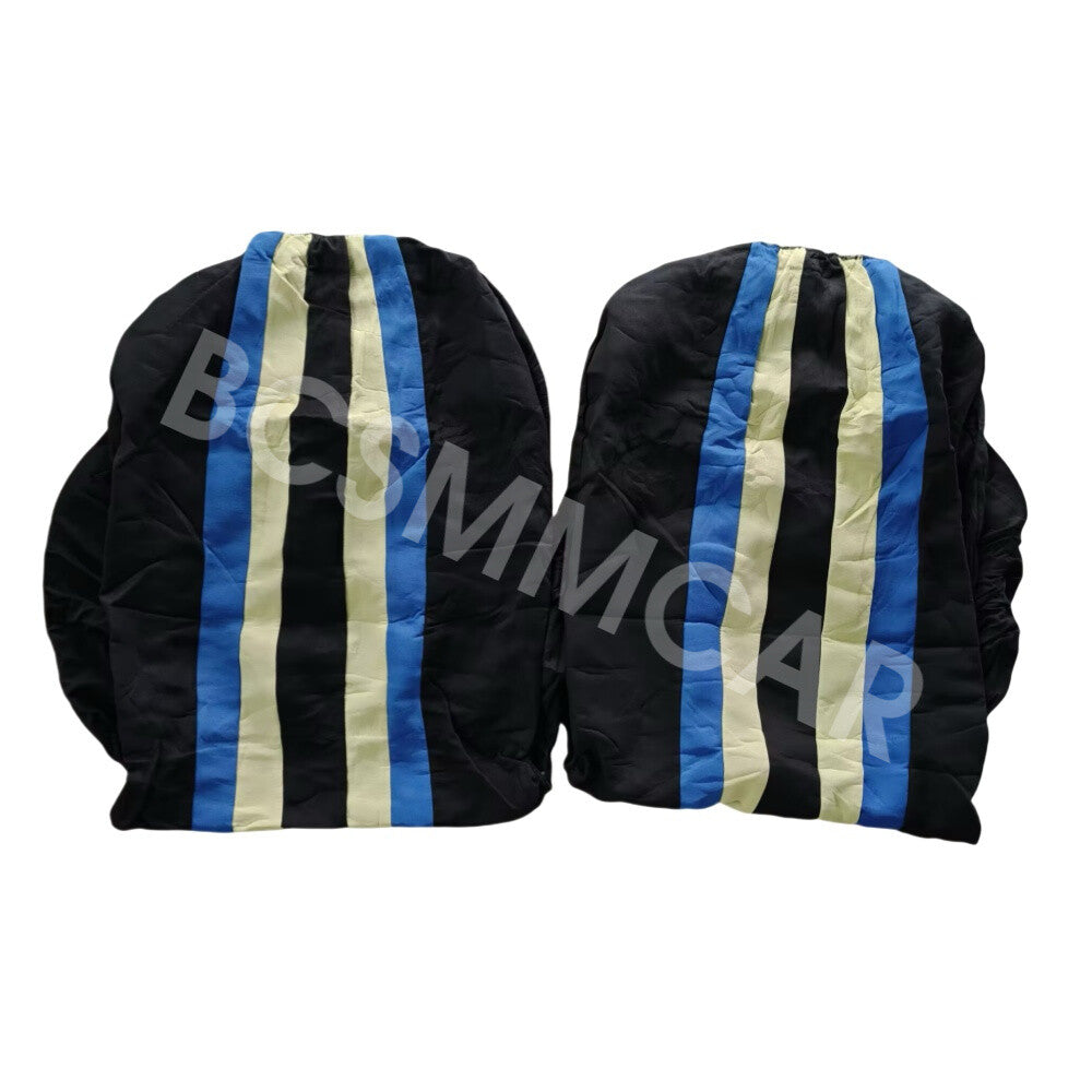 Front Car for Seat Covers Colorful Stripes Styling Chair Pad Mat W/Headrest Cover Q