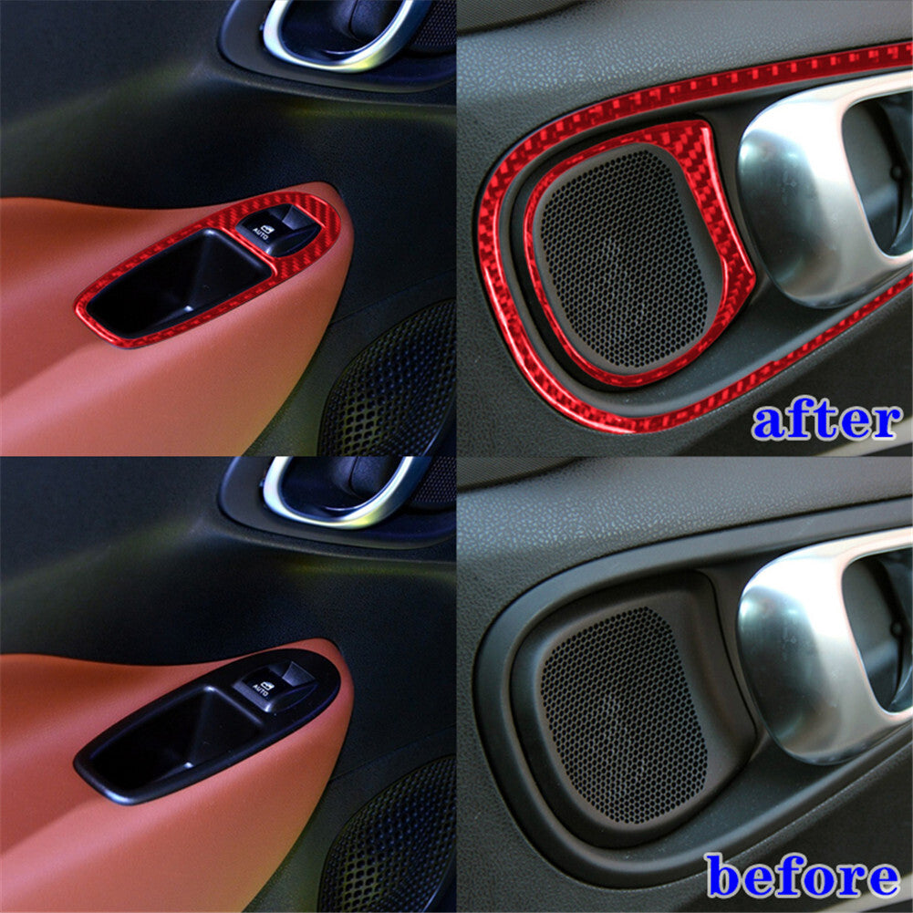 Carbon Fiber Gear Shift Panel Cover Trim Type B for Chrysler 300 2005-2007 v