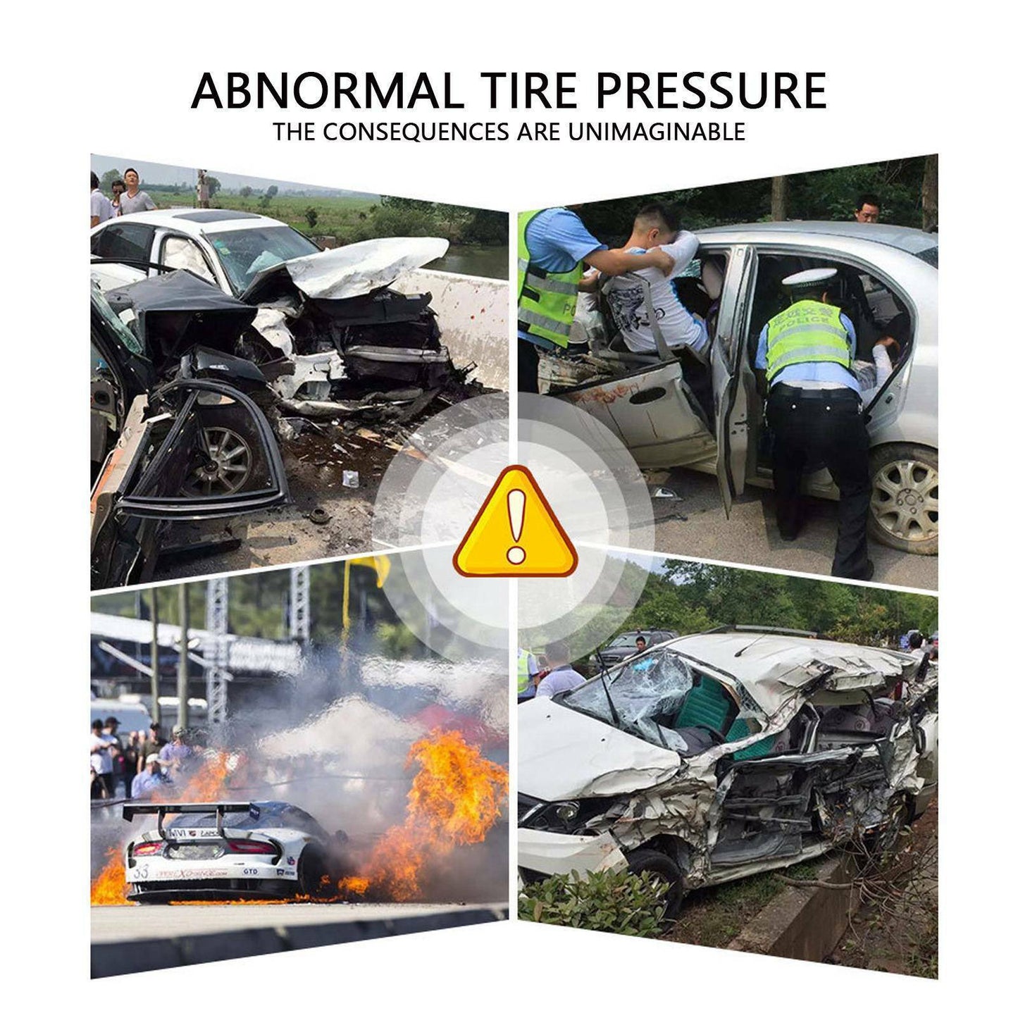 Wireless solar-powered TPMS LCD automotive tire pressure monitoring system + 6 external sensors Q