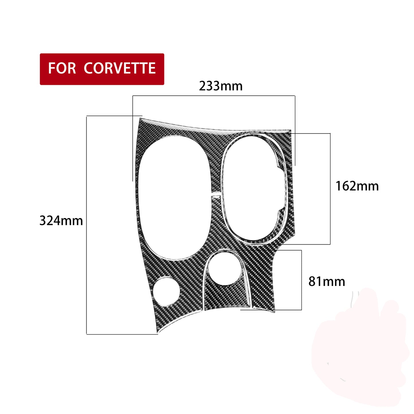 Red Carbon Fiber Interior Speedometer Surround Cover Trim for ACURA TL 2009-2014 v