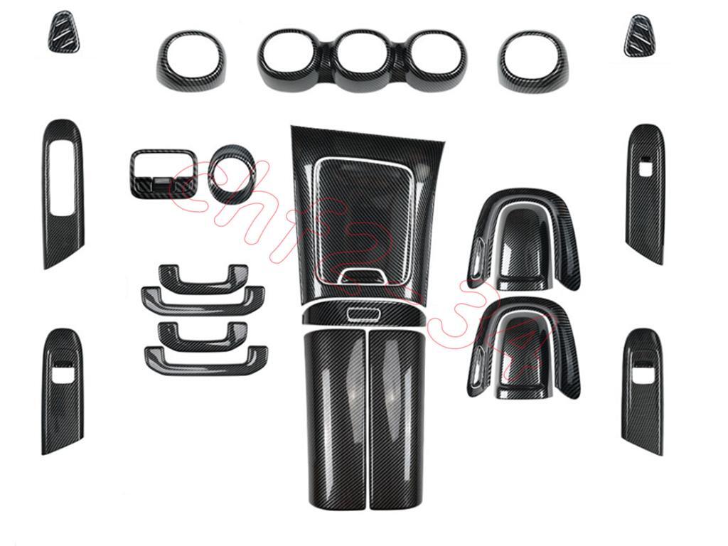 ABS Carbon Fiber Car Interior Kit Cover Trim26 for Benz C-Class W206 2022-2023