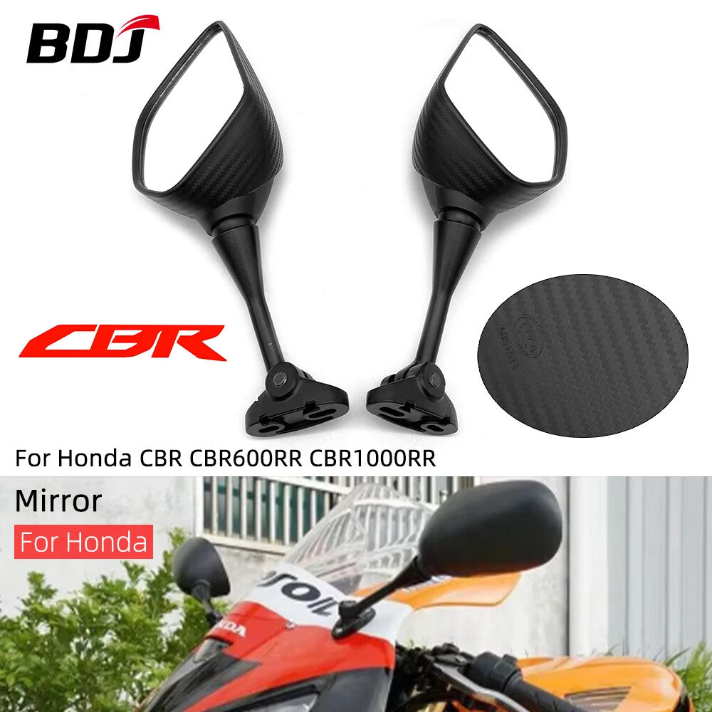 6mm Rearview Back Side Convex Mirror Scooter for Honda CBR600RR CBR500R CBR1000R