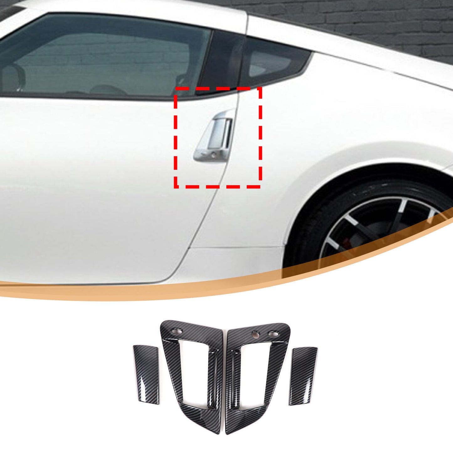 Chrome Rear Spoiler Window Side Cover Trim for Highlander 2020-2022- v