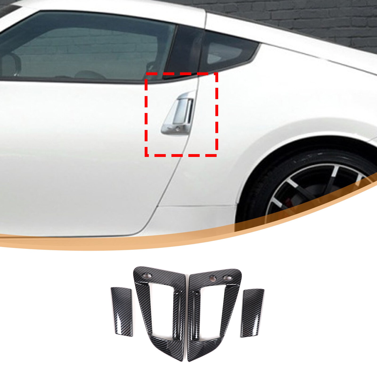 Chrome Rear Spoiler Window Side Cover Trim for Highlander 2020-2022- v