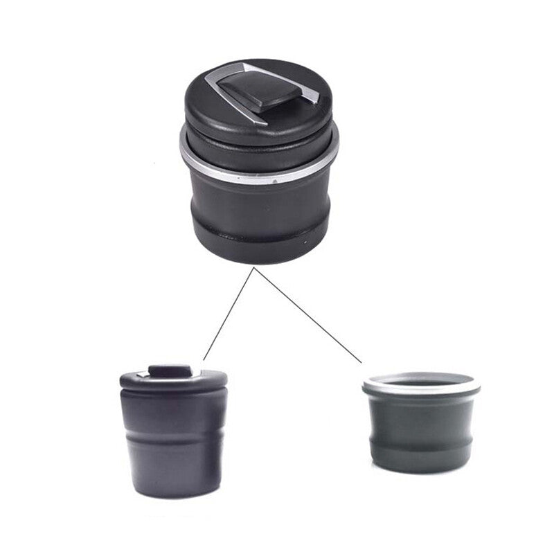 Portable ashtray cup holder for cars, installation and storage tool, cigarette smoke remover with LED - n