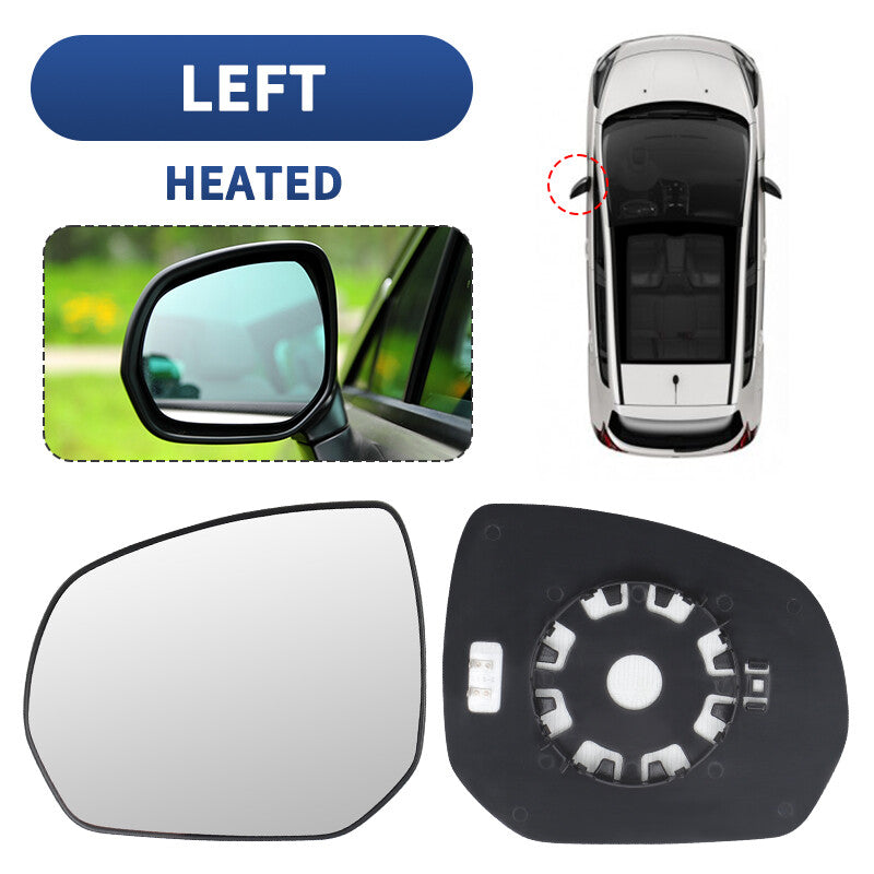 Left Wide Angle Wing Mirror Glass Clip On w/Heated for Peugeot 3008 2009-2016