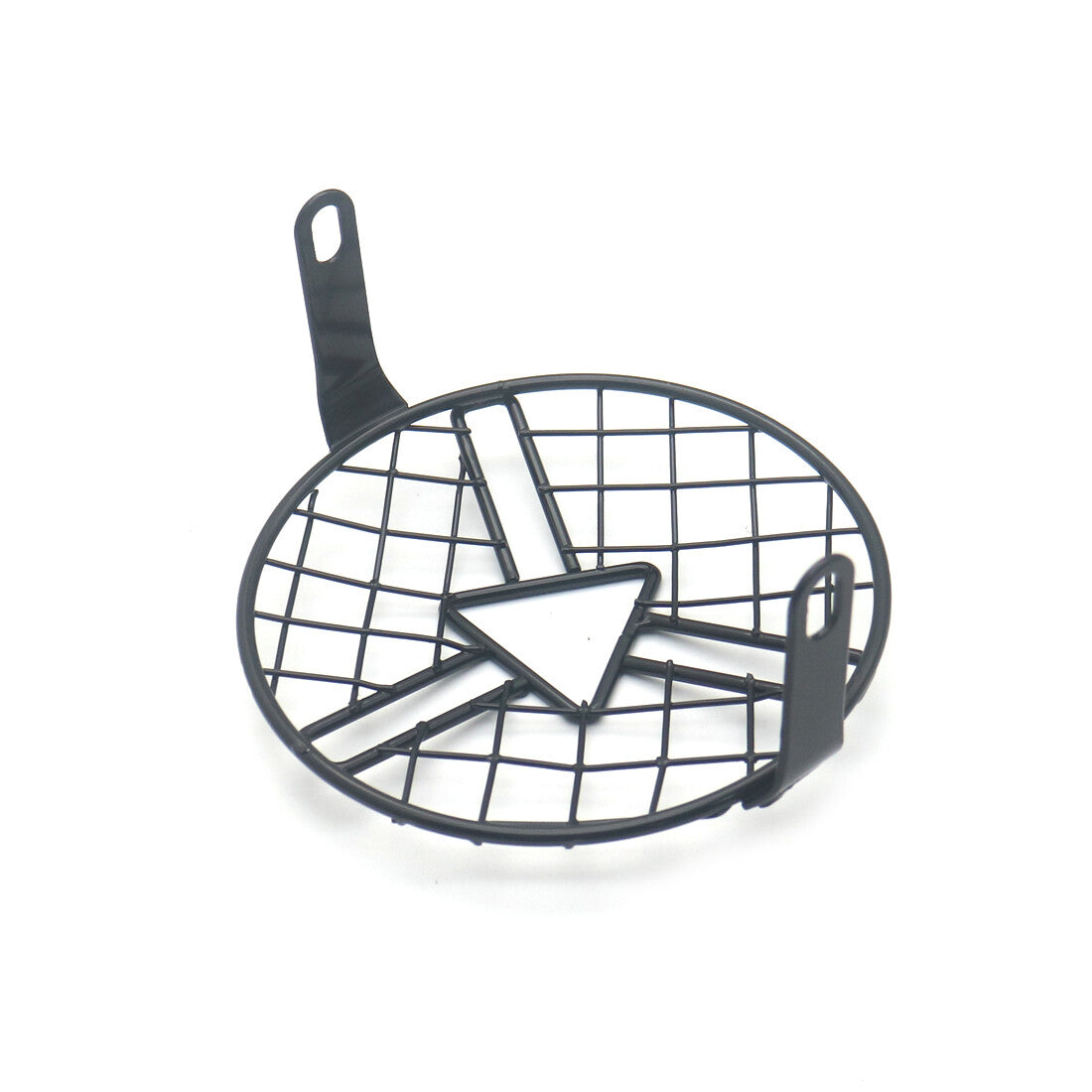 Motorcycle 6.3 Retro Metal Grill Arrow style Side Mount Headlight Mask Cover Q