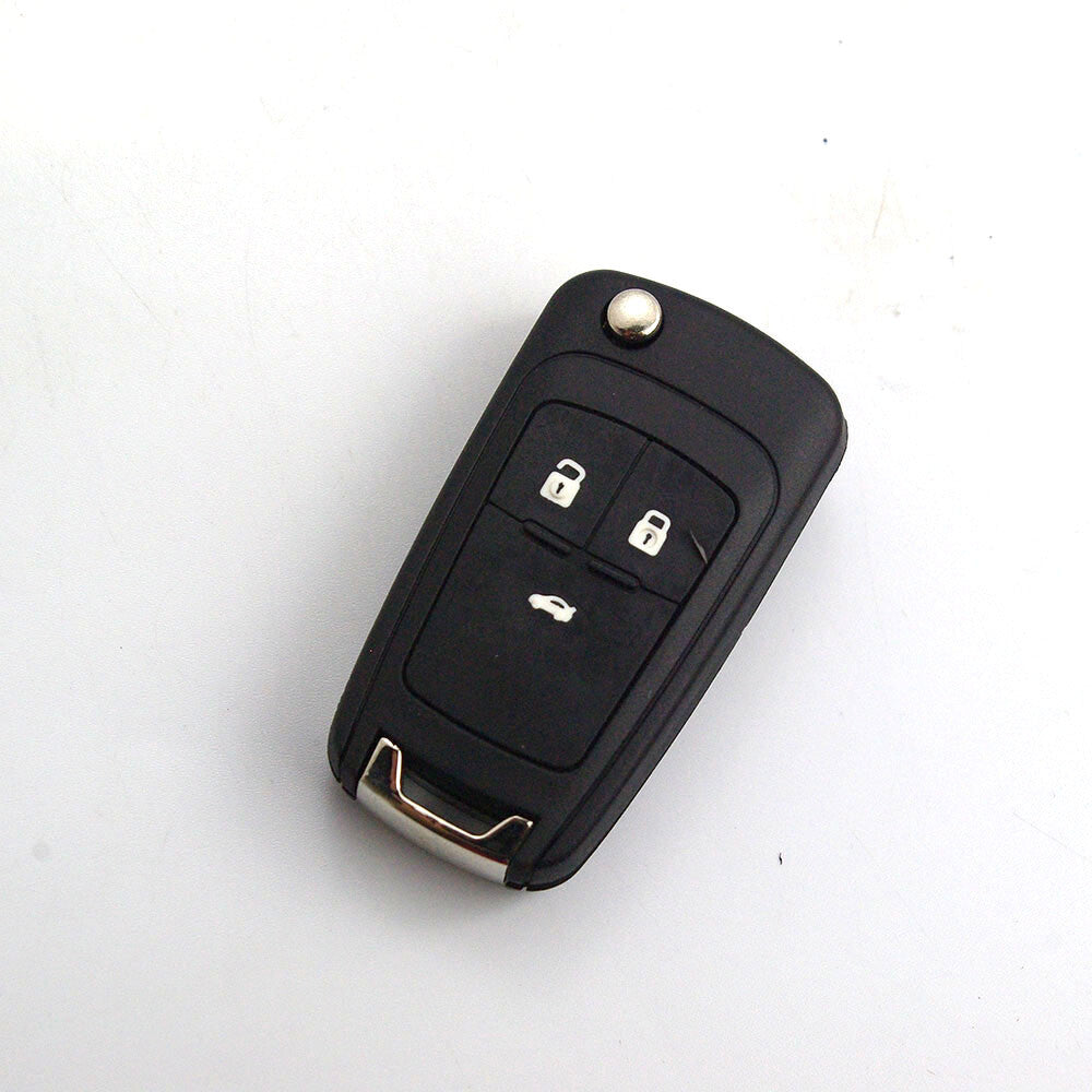 3 BTNs Flip Remote Key Shell Fob Case W/ Uncut Blade Fit for Cruze Replacement Q
