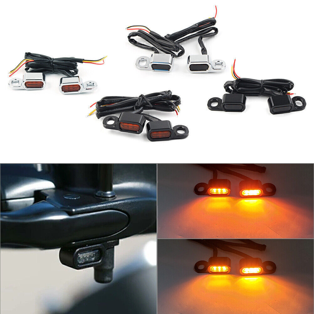 12V LED Turn Signals Indicators Light Fit for Harley Touring Street Glide 14-20 Q