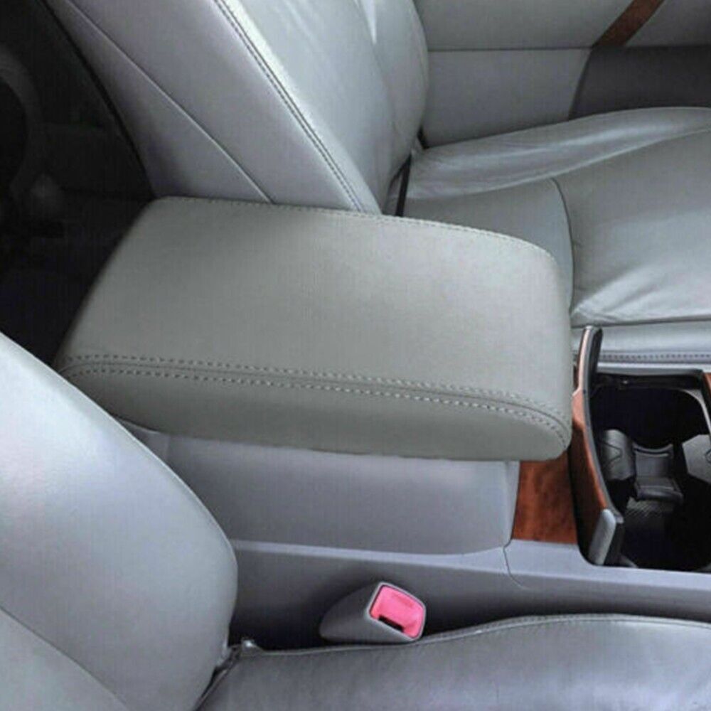 1-piece leather center console cover/armrest cover, grey, suitable for 2008-13 Highlander. n