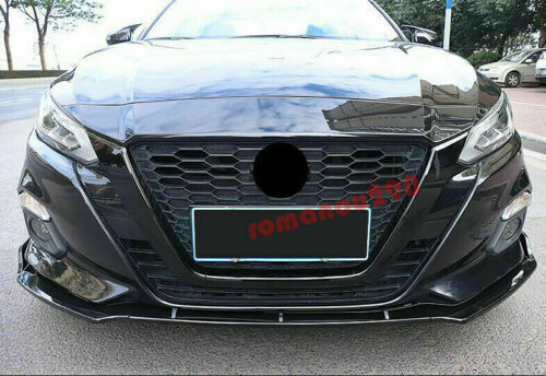 3x Glossy Black ABS Front Grille Mesh Frame Cover Trim for Nissan Altima 2019-22