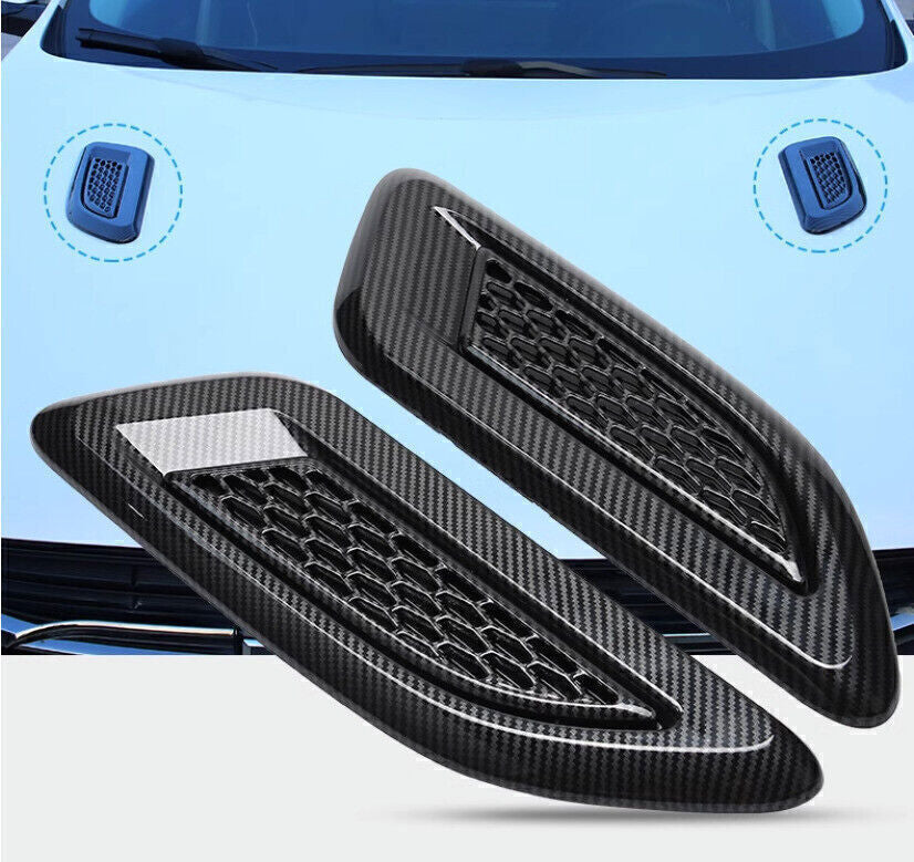 for Range Rover Evoque 12-25 2P Carbon Fiber Engine Hood Fender Air Outlet Trim