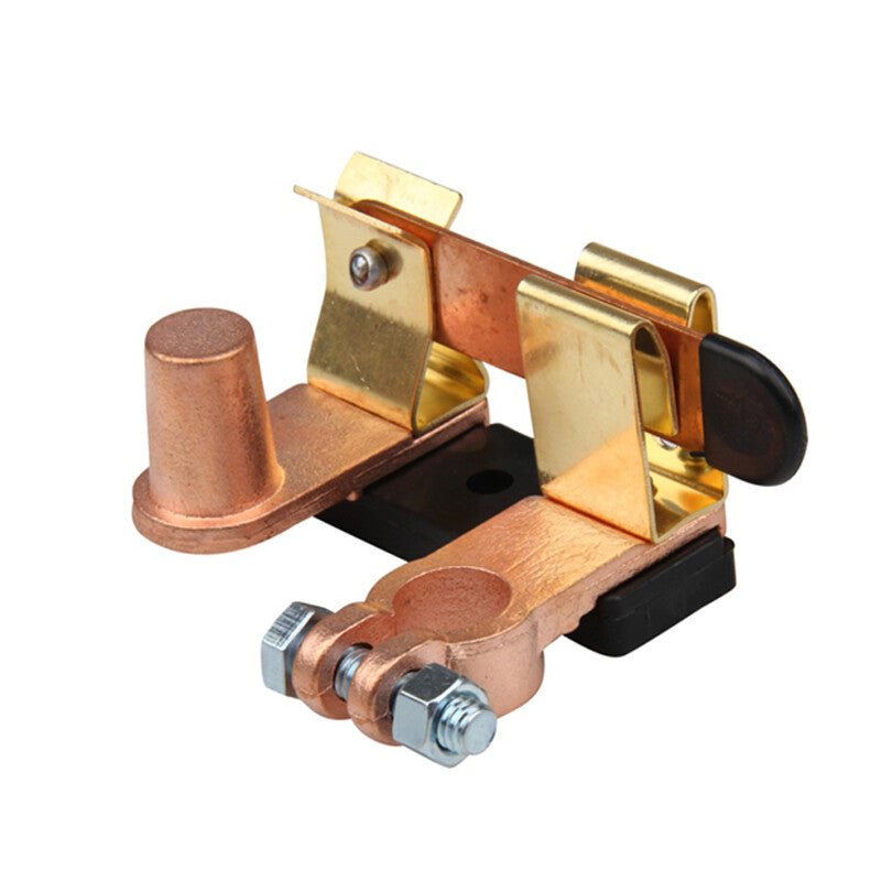 Battery disconnect blade switch, 17mm top post brass off, 12V-24V active. n