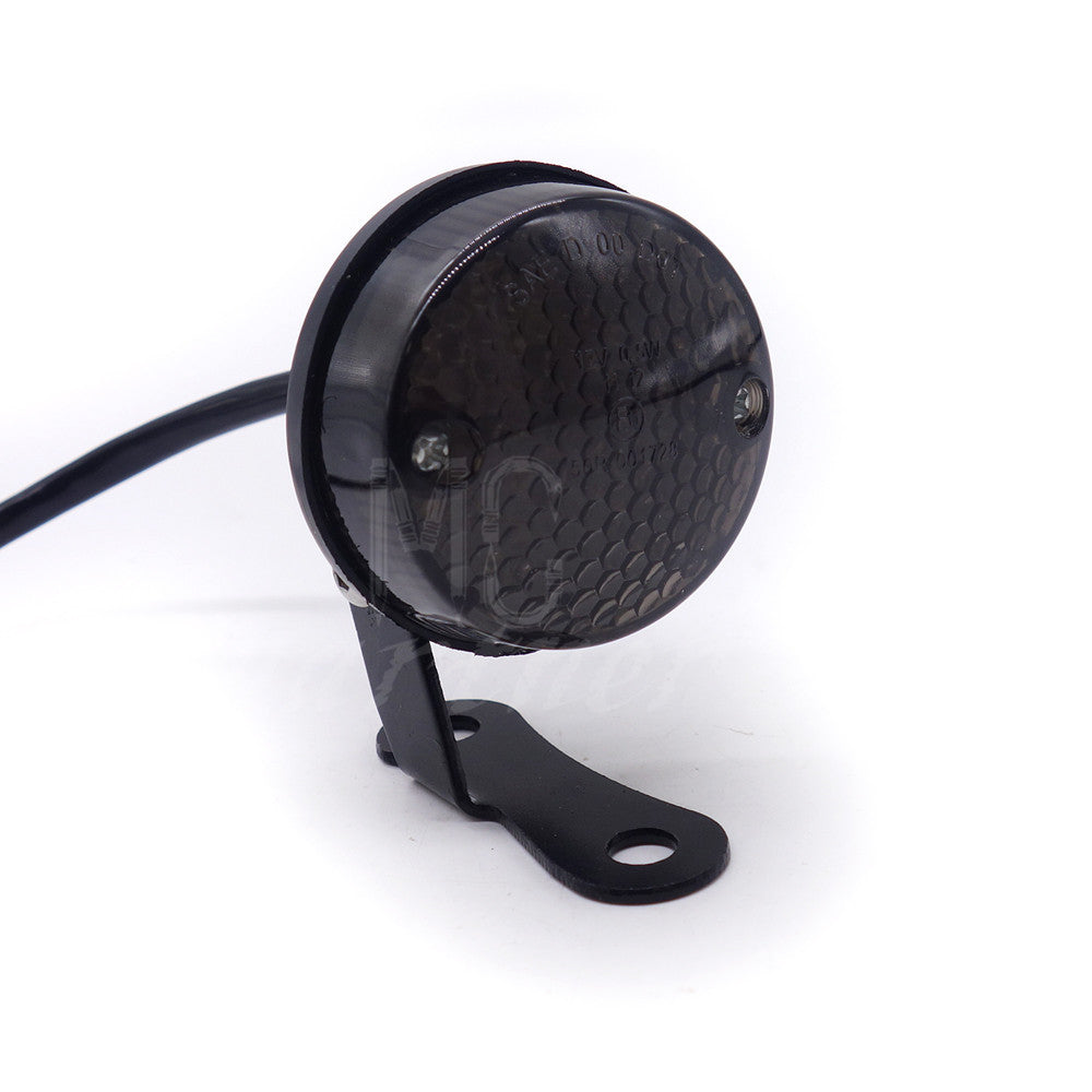 Smoke LED Vintage Tail Brake Rear Running Light For Cafe Bobber Cruiser Chopper Q