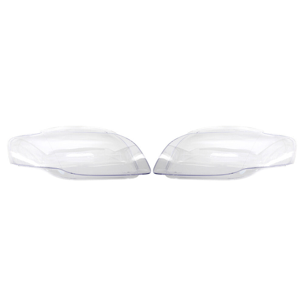 Pair Transparent Headlight Lens Cover Headlamp Shell for Audi A4 B7 S4 2005-2008
