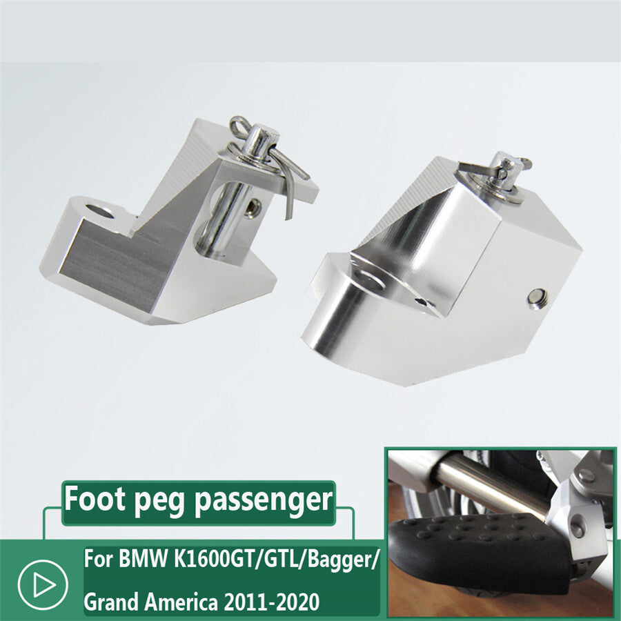 CNC Passenger Foot Peg Footrest Lowering Kit Adapter for BMW K1600GT GTL Bagger Q
