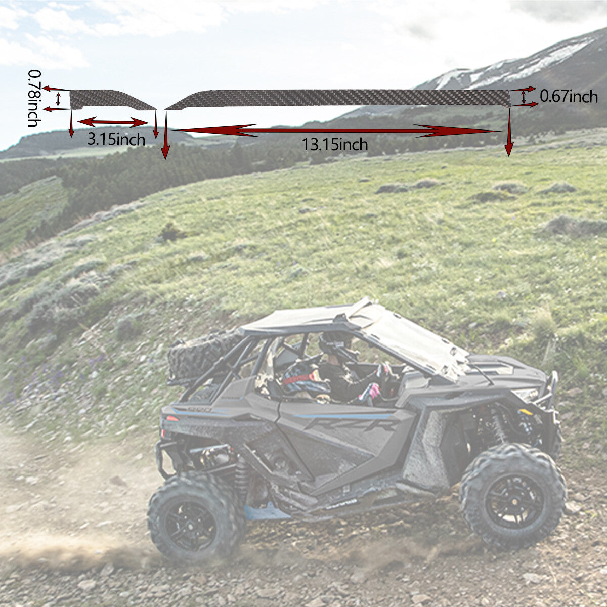Carbon fiber center console trim for Polaris RZR PRO XP Ultimate 2021 - 2023 n