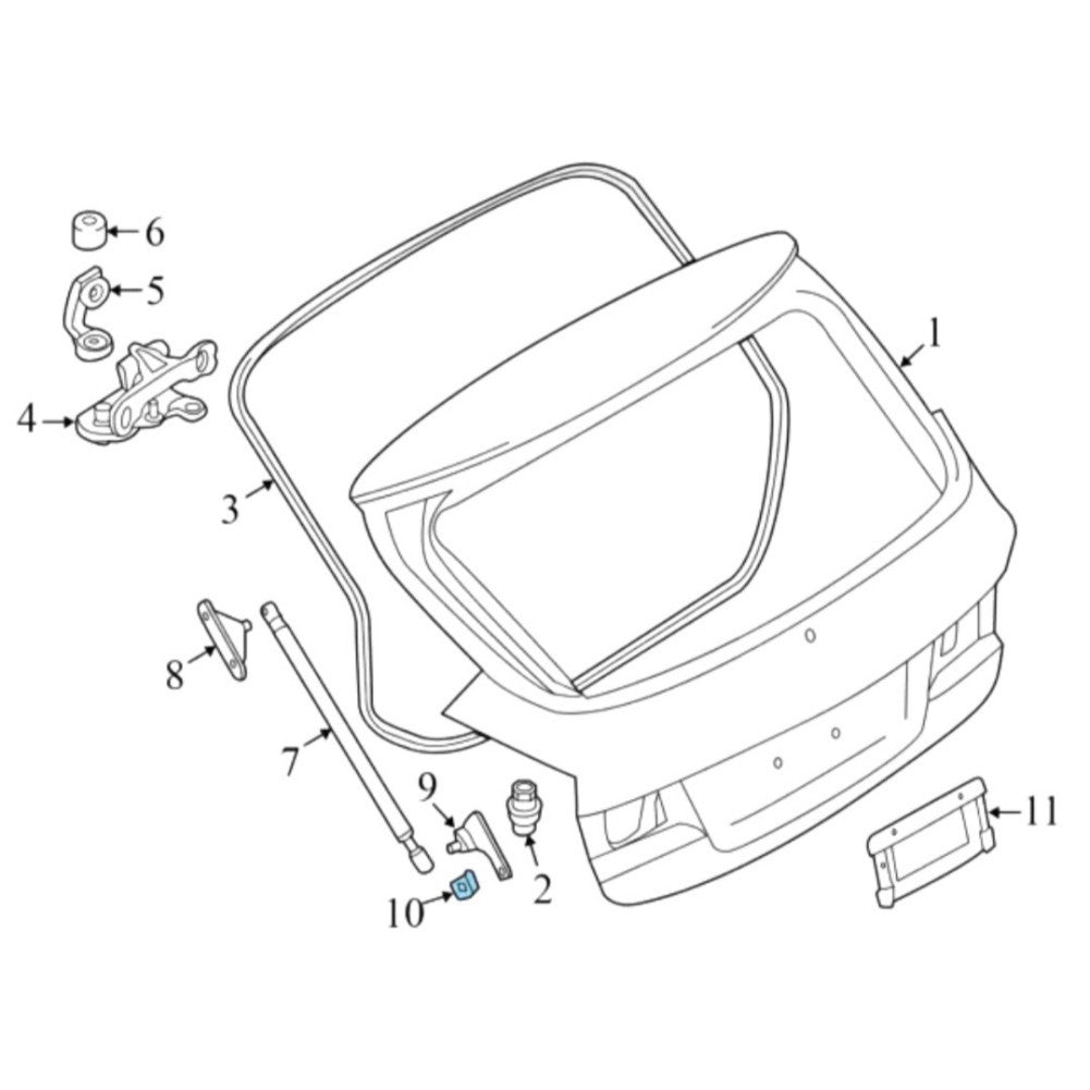 Hatch Trunk Buffer STOP for BMW 328XI 07-08 Q