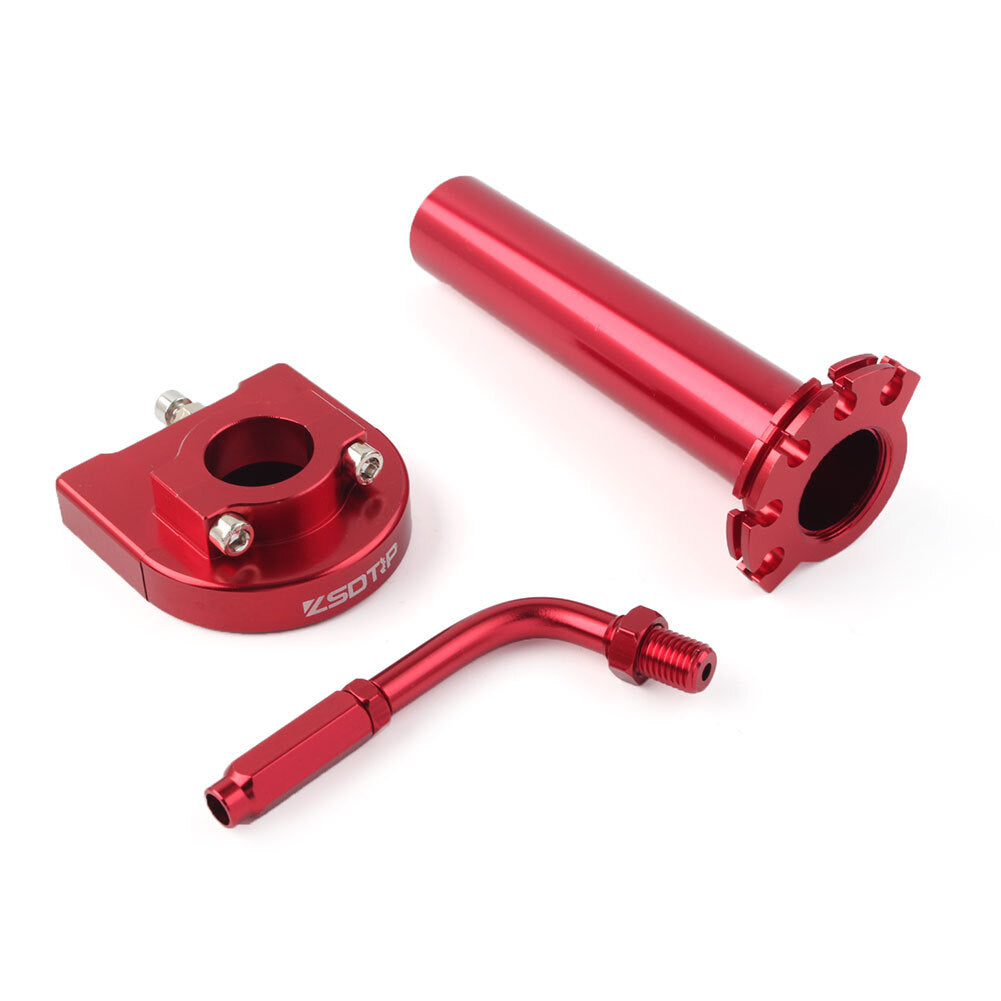 Universal 90¡ã Red Throttle Cable Adjuster Hand Grip Twist Throttle Accelerator Q