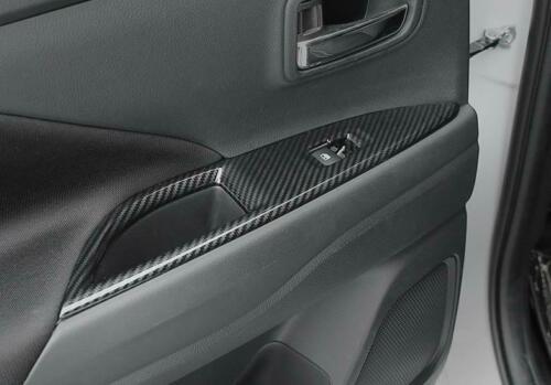 For 2013-2018 for Mitsubishi Outlander Carbon Fiber Window Switch Panel Cover Trim