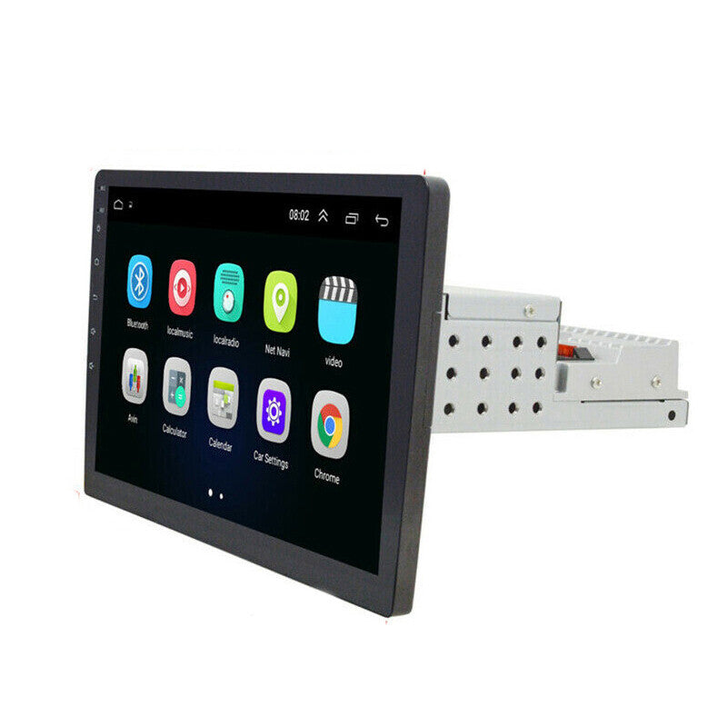 1DIN Adjustable FM 9 Car Stereo Radio Android Contact Screen GPS Navigation