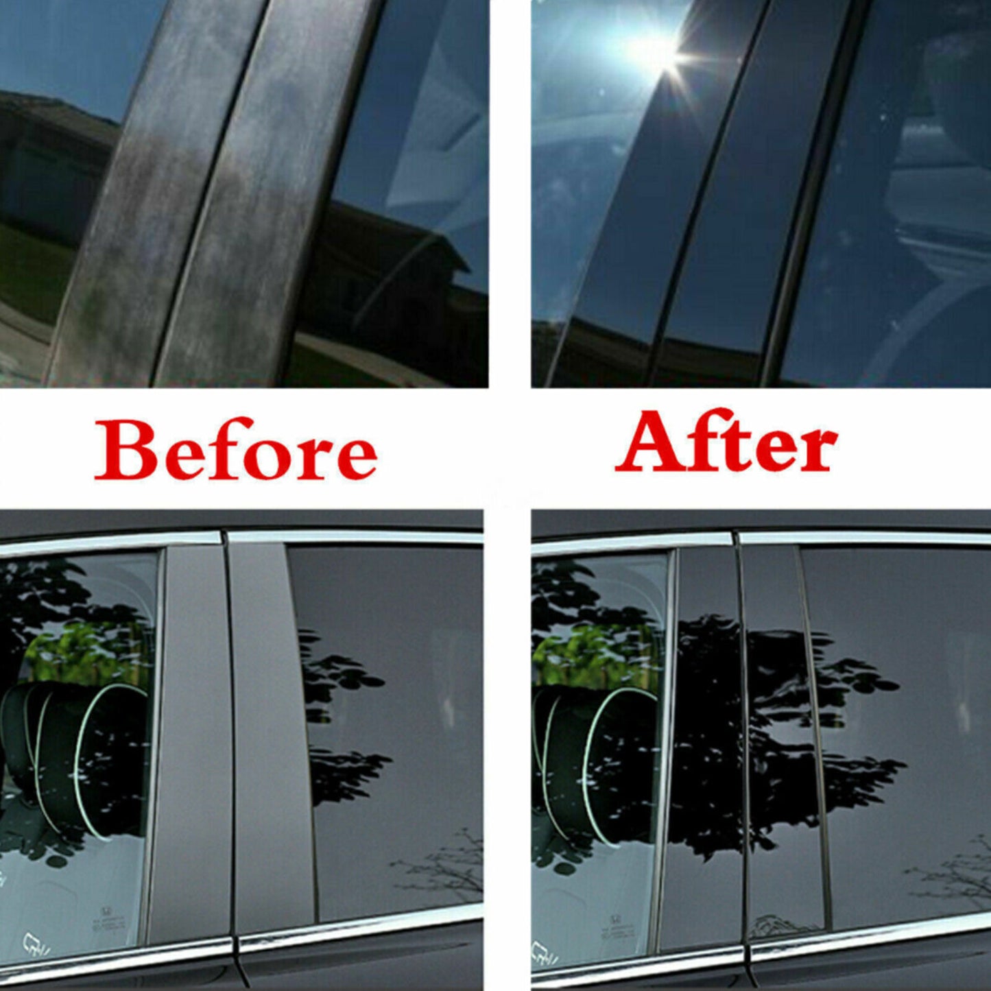 for Porsche Macan 2014-22 Piano Black Pillar Post Door Window Molding Strip Trim