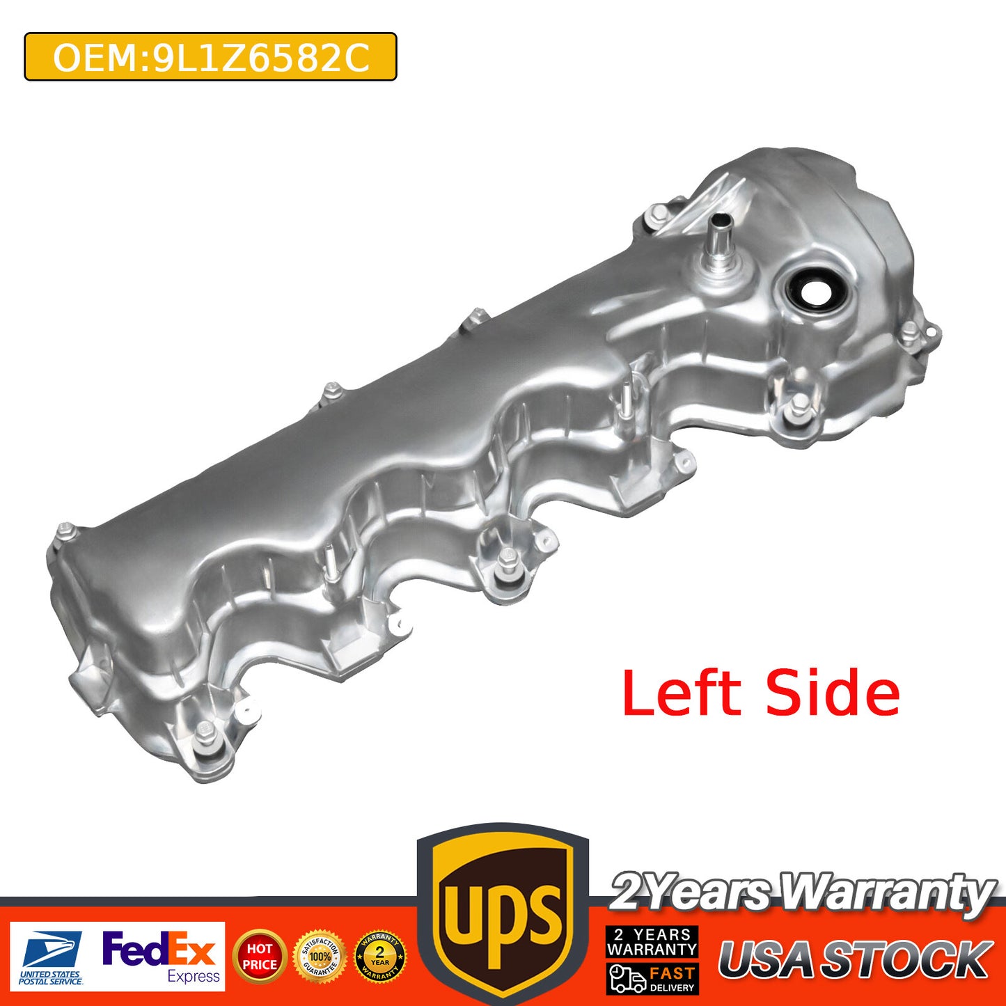 Left Driver Side Engine Valve Cover W/Gasket 9L1Z6582C for for Lincoln 46 54L v