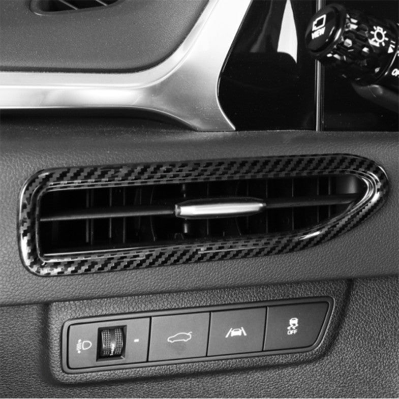 for Hyundai Sonata 2020-2023 Car Dashboard side Air Vent Cover Trim Carbon fiber