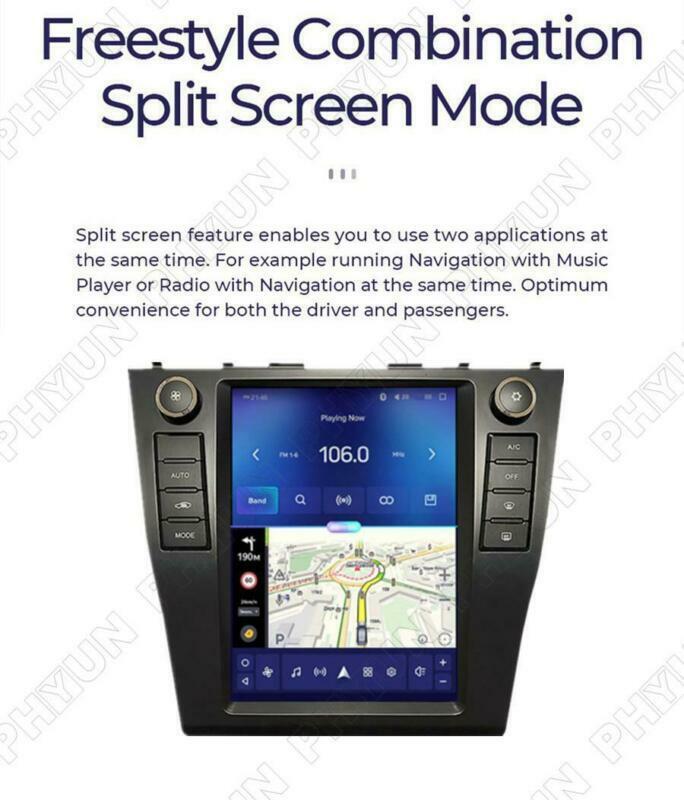 Vertical screen compatible with Android 10.1 for Camry 2006-2011 car stereo radio with GPS 9.7-inch screen. n