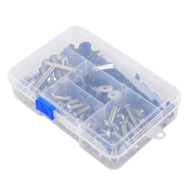 155-piece pack of universal motorcycle rectifier bolts, screws, fasteners, and fixing threads - US stock. n