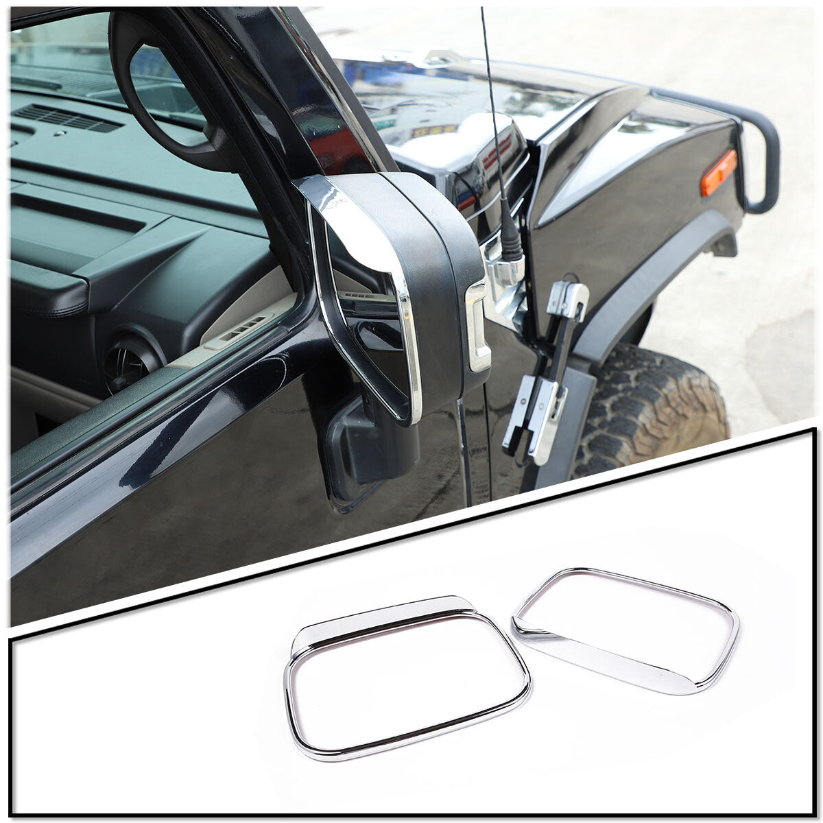 Black alloy door fuel tank cap lock cover decoration suitable for Hummer H2 2003-2009- v
