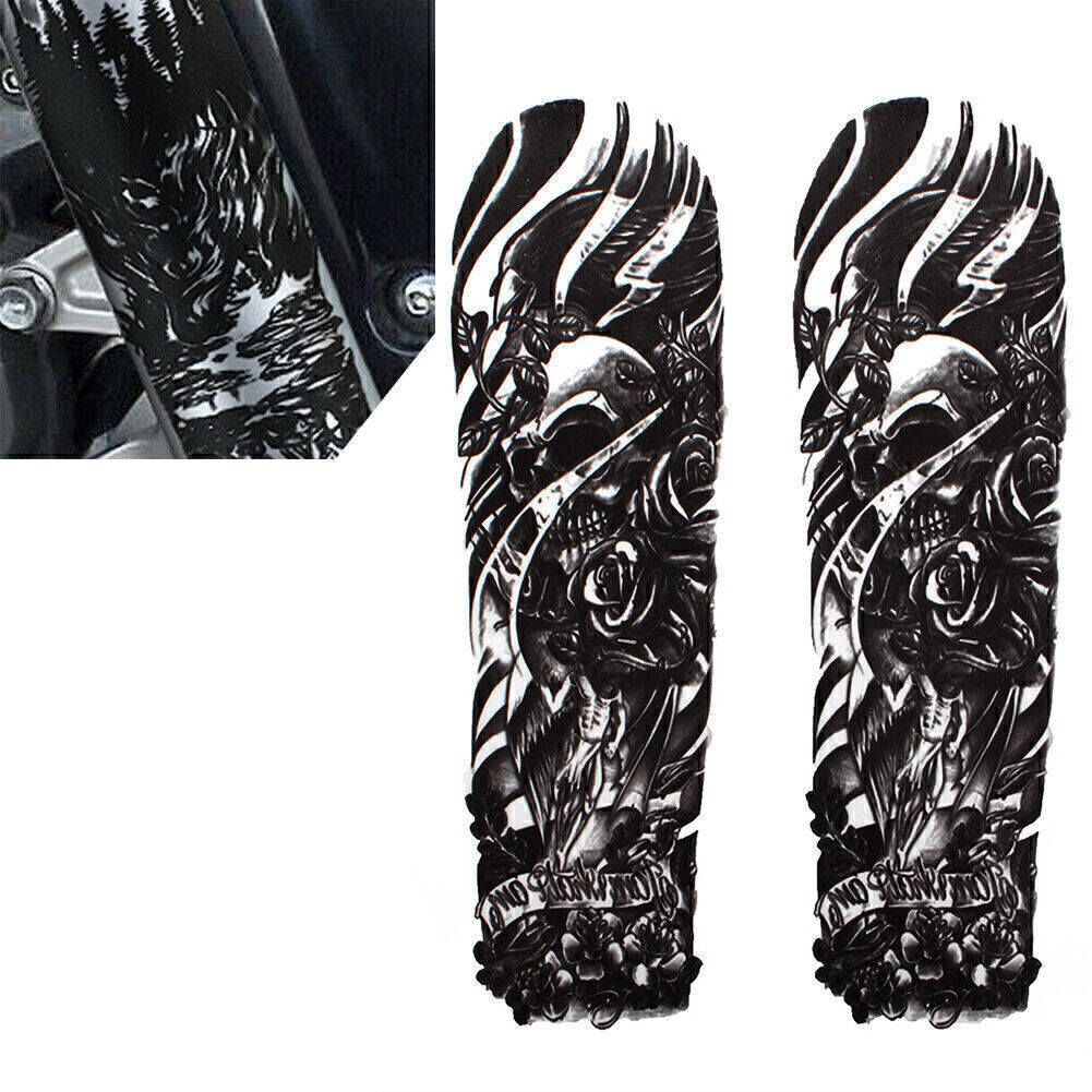 for Suzuki for Harley for Yamaha 175mm Front Fork Decal Medallion Nameplate Stickers Q