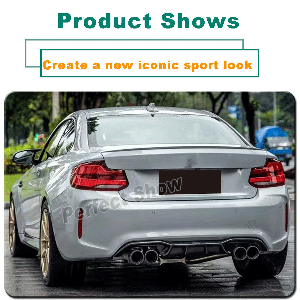 for BMW 2 Series F87 M2 M2C Coupe 2016-2020 REAL Carbon Rear Bumper Diffuser Lip