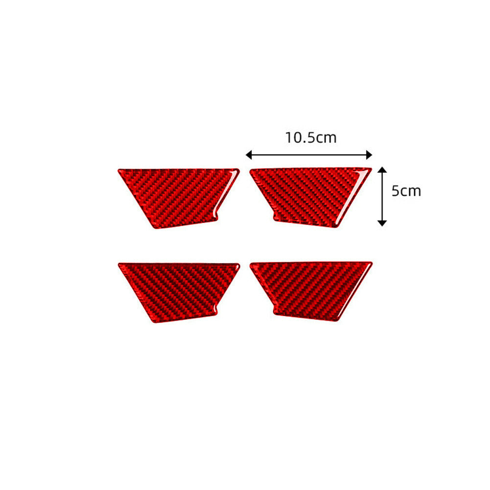 Red Carbon Fiber Interior Steering Wheel Cover Trim for Subaru Forester 2009-13 v
