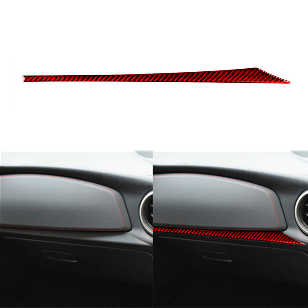 Red Carbon Fiber Center Control Decorative Trim for Toyota 86 for Subaru BRZ 2016-20