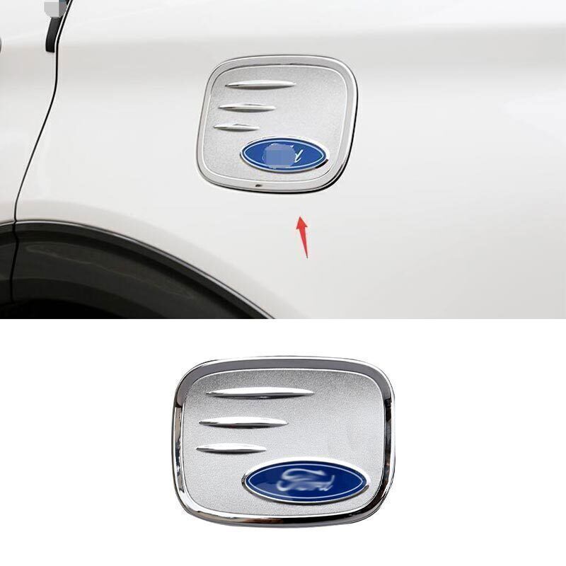 1P for Ford Explorer 20-2024 ABS Silver Exterior Fuel Tank Cap Chrome Cover Trim