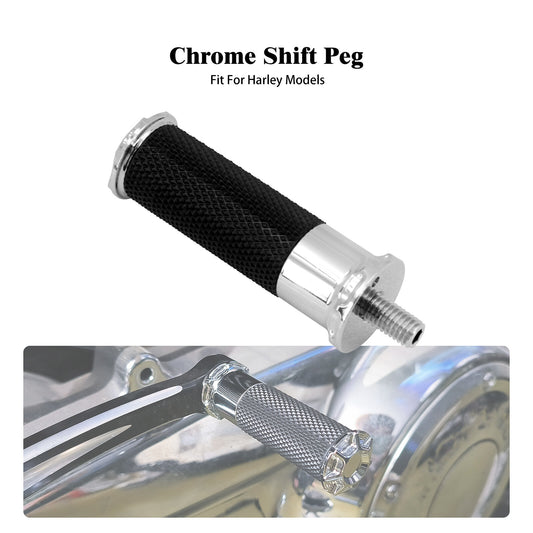 Chrome Particles Anti Slip Shifter Foot Peg for Harley Softail Touring Sportster