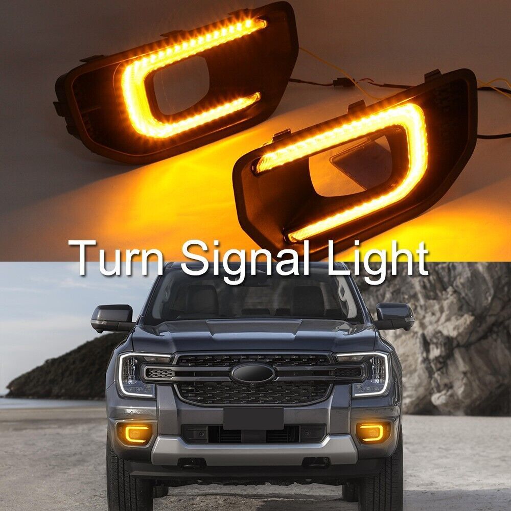 LED DRL Daytime Running Light Fog Lamp Accessories Fit  for ford  Ranger 2022 2023 Q
