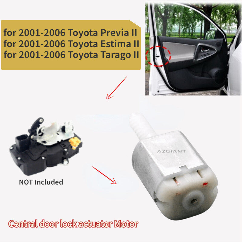 Repair of automotive door lock actuator motors applicable to for Toyota Tarago II models manufactured between 2001 and 2006.