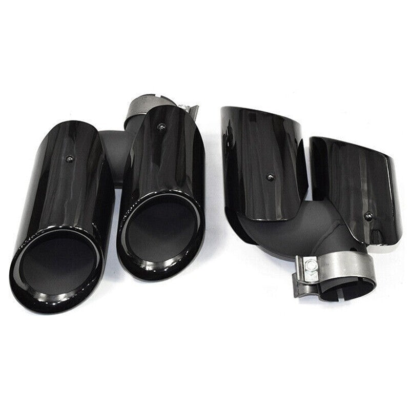 Pair for Porsche Macan GTS 2014-2018 Car Exhaust End Tips Muffler Pipe Chrome HJ Q