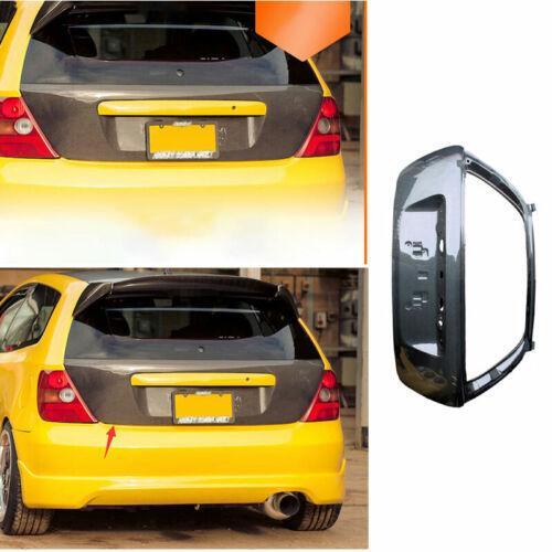 for Honda for Civic 7th EP3 2002-2006 Carbon Fiber Car Tail Door Trunk Lid Trim 1PCS